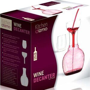 Kitchen Gizmo Wine Decanter, Aerator and Wine Glass Set100% Hand Blown Lead free